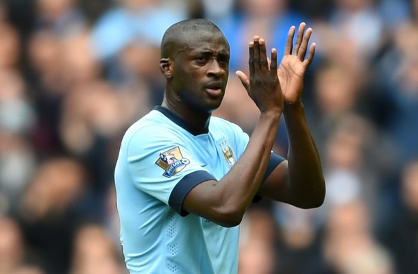 MANCHESTER, ENGLAND - MAY 24:  Yaya Toure of Manchester City applauds supporters as he is replaced during the Barclays Premier League match between Manchester City and Southampton at Etihad Stadium on May 24, 2015 in Manchester, England.  (Photo by Shaun Botterill/Getty Images)